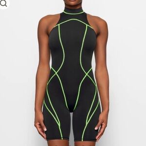 SKIMS Black and Green Jumpsuit